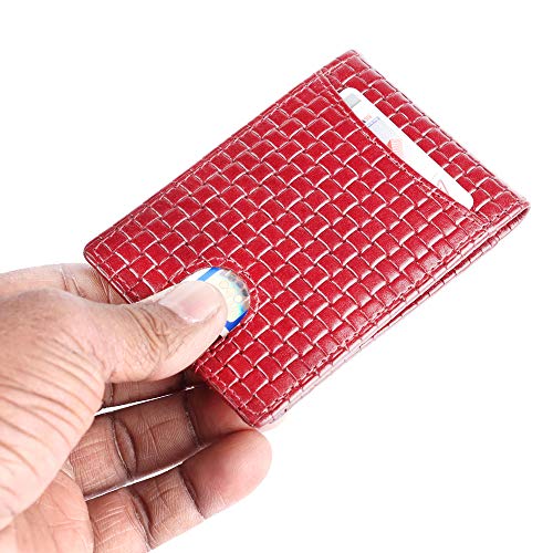 Image of Brooklyn Bridge Genuine Leather Money Clip Wallet for Men Matt VT Maroon - Premium Slim RFID Protected Wallet with Cash Clip & Multiple Card Slots, Stylish Front Pocket Design, Gift for Men