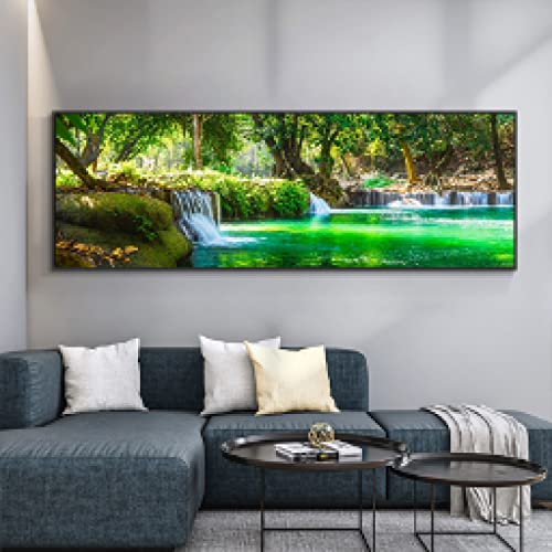 Impression sur toile paysage de forêt premium sans cadre 50x150cm - 2