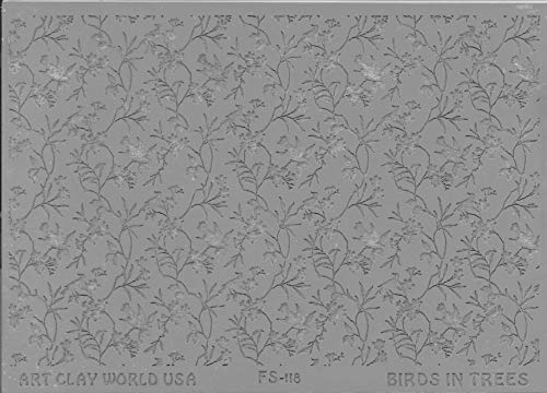 Flexistamps Texture Sheet Birds in Trees Design - 1 Pc.