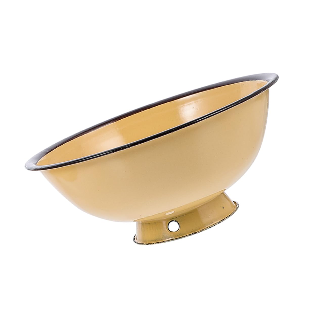 Alipis Enamel Bowl Enamelware Salad Bowl Enamelware Dinner Plates Cookie Bowl Noodle Bowl Dough Bowl Enamel Lard Bowl Vintage Soup Basin Chic Soup Bowl Food Soup Serving Bowl Yellow