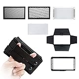 barndoor t1 Softbox und Soft Diffuser - Softbox sorgt dafür, dass die Lampe einen weicheren Lichteffekt hat und den ursprünglichen Beleuchtungswinkel von 120 Grad auf 180 Grad erweitert. Soft Diffuser verleiht dem Licht einen weichen Effekt größere und weichere Beleuchtung;