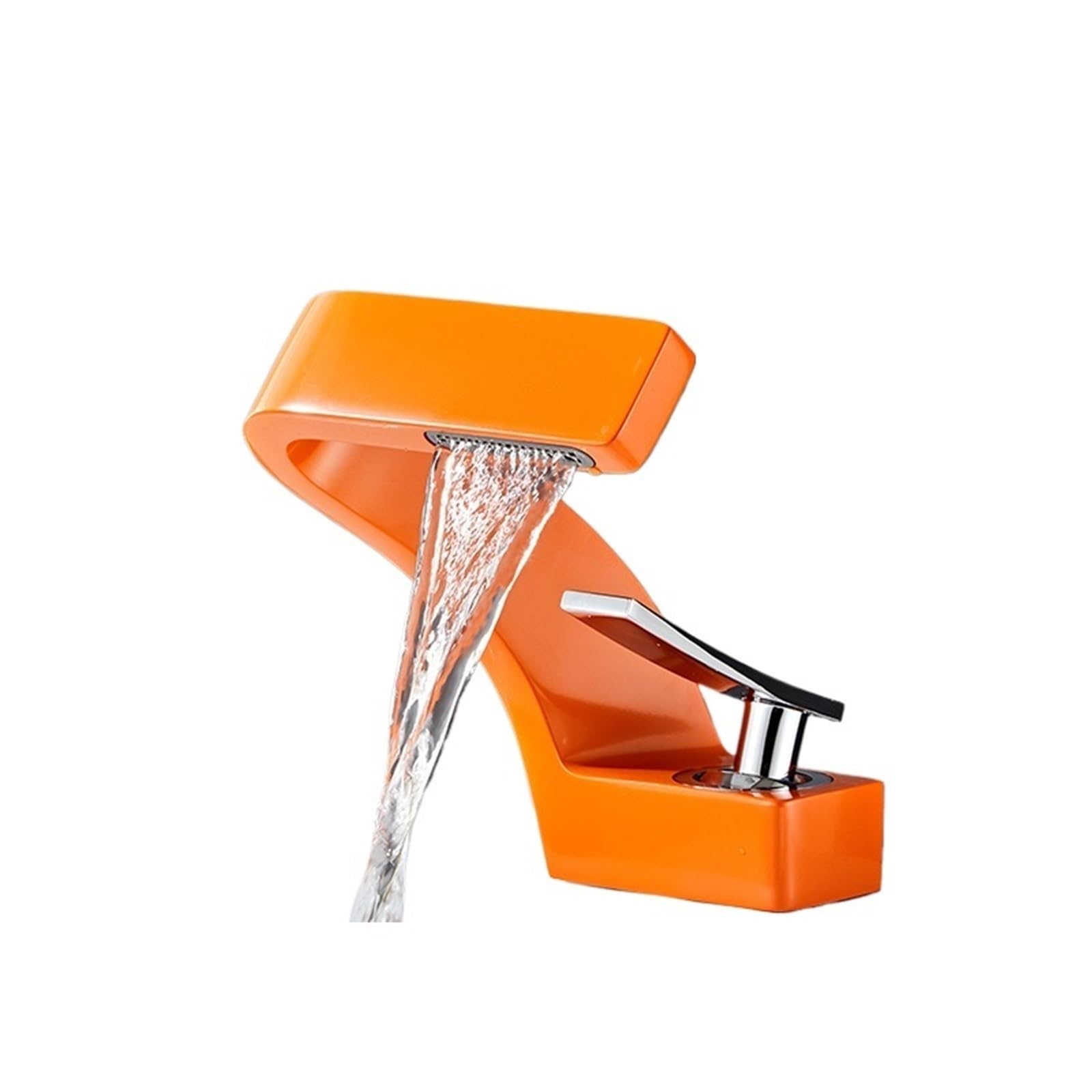 Lyvqzpwlr Color-3 Bathroom Basin Pillar Taps, Multicolor Basin Faucet Deck Mounted Hot Cold Water Bathroom Mixer Tap(Color-3)