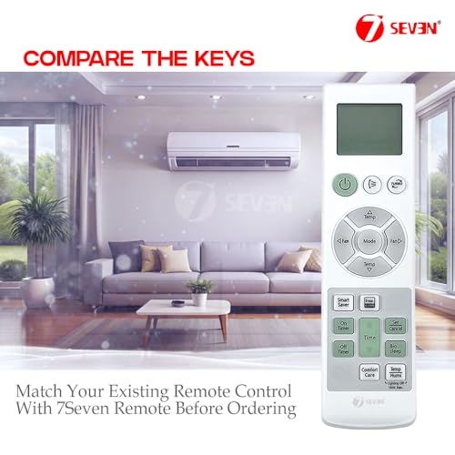 Image of 7SEVEN Compatible KT3X008 Samsung Ac Remote Original ARH-2215 Model 67 of Split and Window Air Conditioner Suitable for 1 1.5 2 Ton Samsung ac - Match Exactly with Existing Model Remote Control