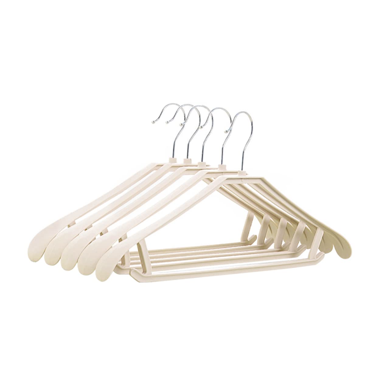 Levemolo Pcs Heavy Duty Hangers for Coats Suit Hangers Plastic Clothes Anti-Slip Hooks Strong Support for Wrinkle Hanging