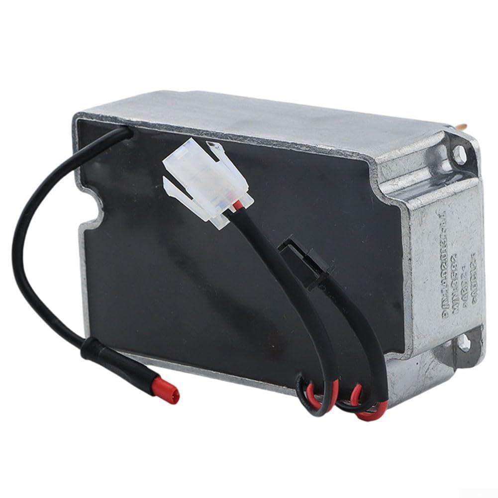 Eawfgtuw Wbudowana ładowarka do hulajnogi elektrycznej Ninebot Max G30, trwały metal, kompaktowy, lekki, łatwy montaż, szybkie ładowanie, czarny, srebrny, 13 x 8 x 5 cm, 680 g