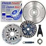Exedy Clutch Kit KHC10 with ClutchMaxPRO Flywheel with Clutch Fork Replacement for Acura 2004-2014 CSX ILX RSX TSX 2003-2012 Accord Civic Si Element 2.0L 2.4L DOHC K20 K24 (CPKHC10CFP-FW167208-EK)