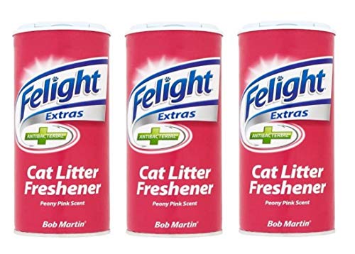 WUNDAPETS FELIGHT 3 X 300ML CAT LITTER FRESHNER TUB PEONY PINK SCENT ANTIBACTERIAL WUNDAPETS FELIGHT 3 X 300ML CAT LITTER FRESHNER TUB PEONY PINK SCENT ANTIBACTERIAL