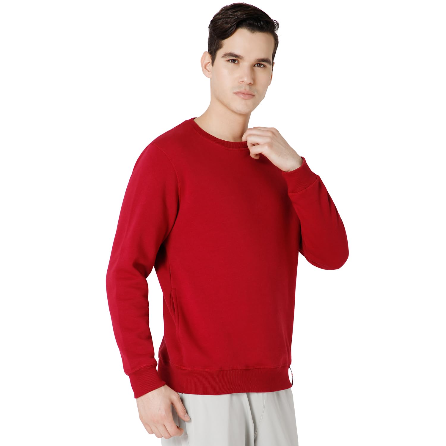 BODYACTIVE Men Full Sleeve Solid Sweatshirt-picture-2
