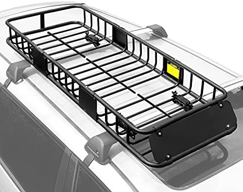XCAR 64"x23"x6" Car Roof Rack Cargo Carrier Rooftop Basket Luggage for Traveling Black