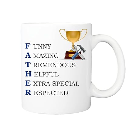 Pickhut Father's Day Mug Father Definition Design Makes a Great Gift for Dad for Father's Day Birthday Christmas from Daughter, Son, Kids, Wife 11oz Ceramic Mug