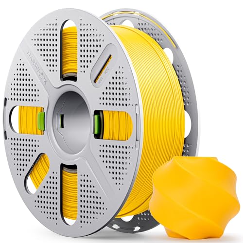 Image of PLA Basic, Pre-Dried Filament with Quick-Swap Reusable Spool 1kg (2.2lbs), 1.75mm 3D Printing Filament Dark Yellow, Compatible with Bambu Lab 3D Printers - Sunflower Yellow