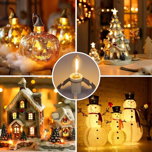 Brightown-Accessory-Cord-with-One-LED-Light-Bulb-6ft-Cord-with-OnOff-Switch-for-Night-Lights-Halloween-Pumpkin-Blow-Mold-Christmas-Village-House-Holiday-Ceramic-Trees-Craft-Projects-2-Pack