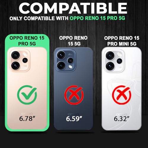 Image of AESTMO Clear Back Cover for Oppo Reno 15 Pro 5G | 360 Protection | Transparent Back Cover for Oppo Reno 15 Pro 5G (PC + TPU, Compatible with MagSafe Accessories, Transparent Bumper)
