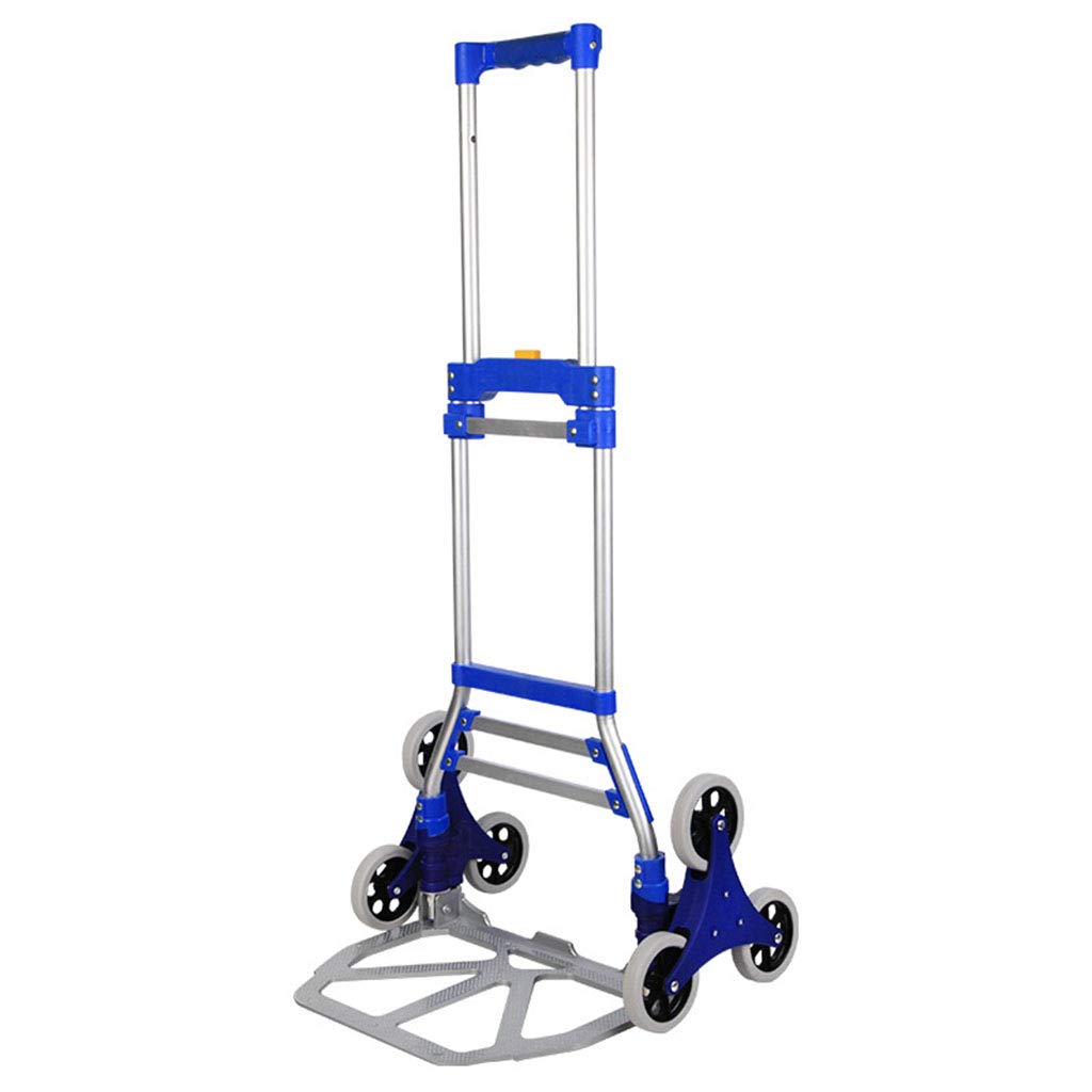 ALUS- Portable Shopping Cart Folding Luggage Trolley Carrying Stair Car Load 70kg