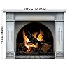 lepni.me Wall stickers Fireplace With Burning Log Fire Holiday Wall Decal Decoration Firewoods Flames Photorealistic Art Poster (Large Ivory) #4