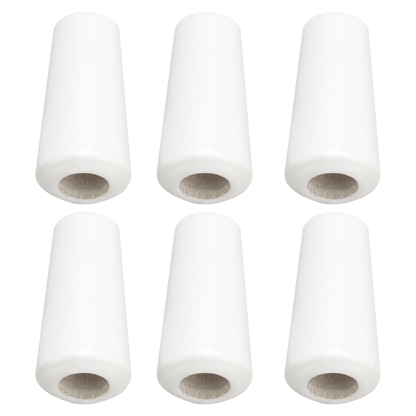 SG Store 6Pcs Wooden Venetian Blinds Pull Cord Pendant 4mm Wood Toggles Vase Shaped Pendant for Shutters Bamboo Curtains White 36x17mm