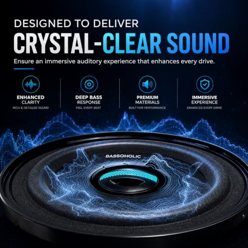Image of BASSOHOLIC BLSP065 6.5 inch Car Speaker | Premium Coaxial | Deep Bass | 1-Year