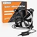 NewHail 140mm Mini USB Fan Computer Fan Multi-speed Control, Reduction Heat for Router, Game Console, TV Box, Recipient, Modem, DVR, PlayStation, AV-cabin (1 Pack - Black)