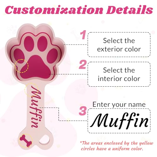 Cuchara medidora personalizada para alimento de perros miniatura 4