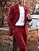 COOFANDY Men's Casual Blazer Jacket Classic Fit Wedding Dress Suit One Button Fashion Suit Jacket (Wine Red XL)