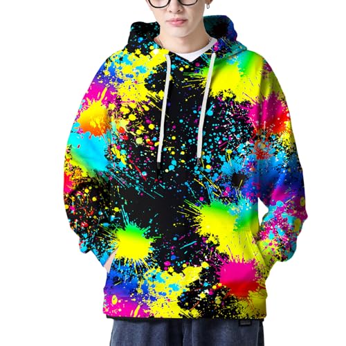 LAIDIPAS Men Women 3D Hooded Hoodies Fashion Long Sleeve Pullover Hooded Sweatshirt Top with Pocket3