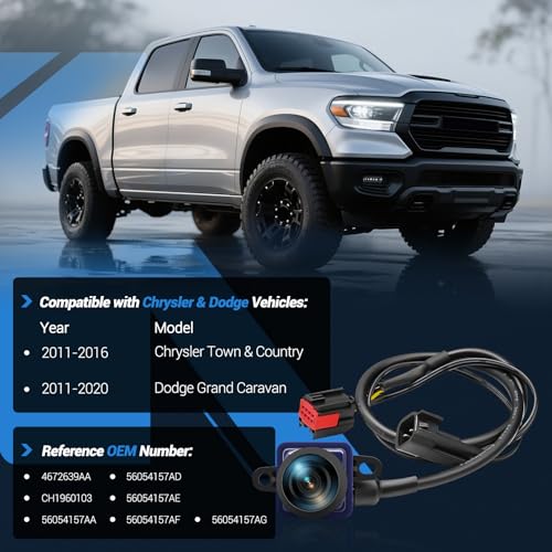 Image of Rear View Backup Camera Compatible with 2018-2021 Ram ProMaster 1500 2500 3500 Parking Assist Camera Replace OEM 68417057AA