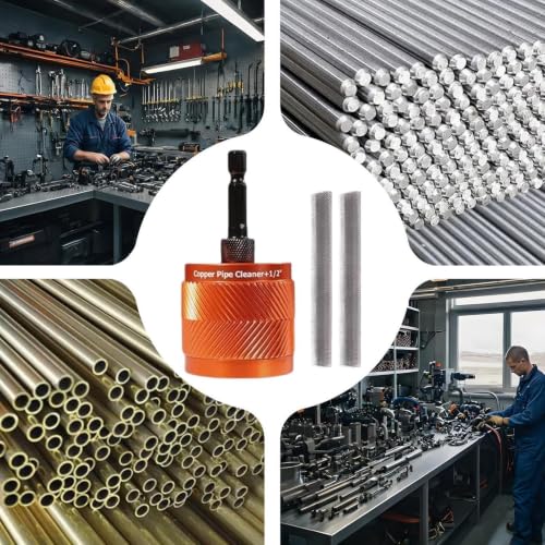 Cepillo de limpieza para plomería con acople para taladro en conductos de cobre 4