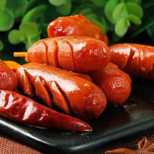 Madamera Organic Chicken and Pork Sausage, 20 Pcs/box Delicious Hot Dog, Ready to Eat, Low Carb, Perfect Snack for Adults and Children, Work, Parties (Spicy) - Thumbnail 2