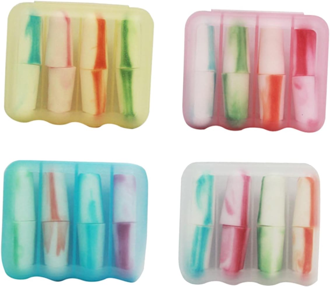 4 Pack Anti-Noise Earplugs Mute Ear Protector for Work Hearing Protection Environmental Pu Material