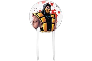 Acrylic Mortal Kombat Klassic Scorpion Character Cake Topper Party Decoration