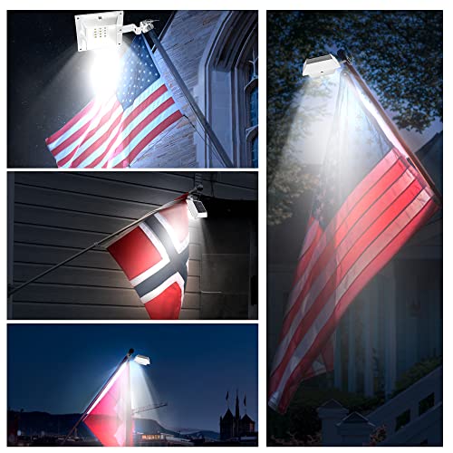 Little Joke NL-WHITE Solar Flag Pole Light, Bright White 6000K Flagpole Light Upgrade Solar Powered thumb #6
