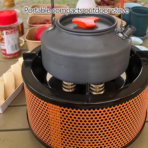 Réchaud de randonnée camping portable 8 KW puissant en acier inoxydable avec sac - 8