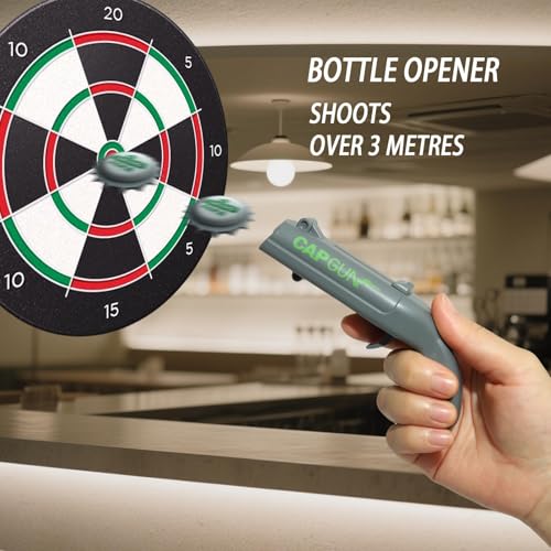 GLNystegal Cap Gun Bottle Opener with Cap Launcher, Funny Beer Bottle Opener Shooter for Party Games Bar BBQ, Novelty Gift for Men Fathers Day Birthday (1, Grey) by GLNystegal - Used condition - Image 3