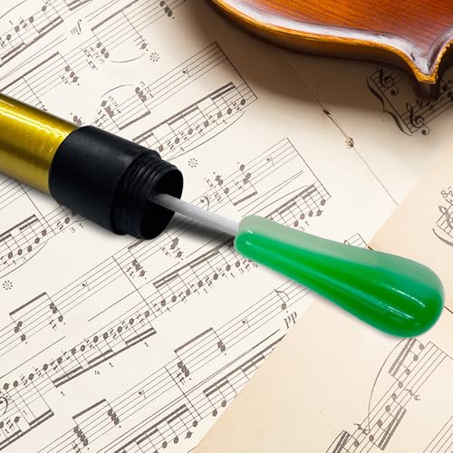 image for Marvexi 1Pcs 15Inch Green Orchestra Conductor Baton with Imitation Aga
