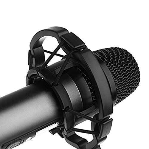 Image of kh Universal Microphone Cradle Shock Mount, Mic Clip Holder Mount for Diameter 43mm-50mm Mic Anti Vibration Adjustable High Isolation Shock Mount