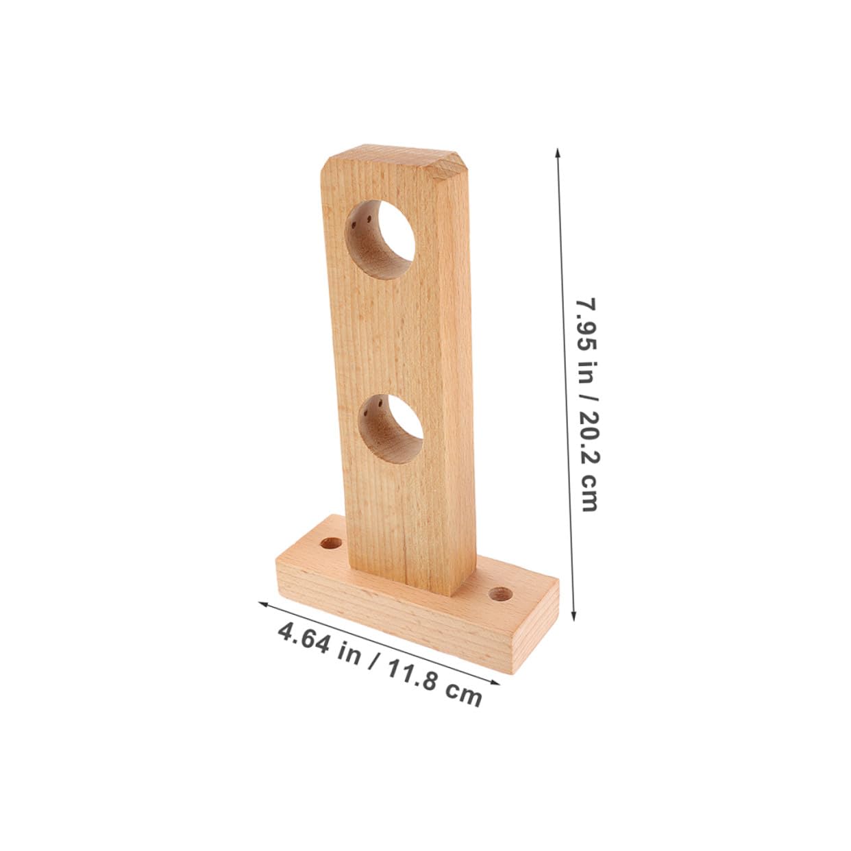 BESPORTBLE Supporti in Legno 2 Pezzi, Staffe per Bastone da Muro, Facili da Installare Buona Stabilità, Stile Semplice per Finestra e Soggiorno