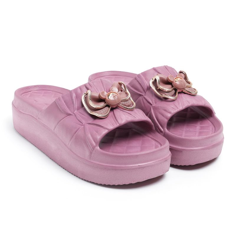 Image of Richmen Women's EVA Sliders Slippers | Lightweight Anti-Slip Soft Cushioned Bathroom & Home Slides | Stylish Design Comfortable Indoor Outdoor Flip Flops for Ladies
