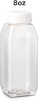 Vista 4 de 8 Oz. Empty Clear PET botellas plásticas de jugo con tapa por MT Products - Set de 12 botellas y 12 tapas