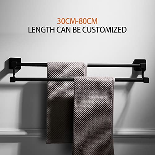 Porte-serviettes double pour optimiser le séchage des serviettes humides noir 40cm