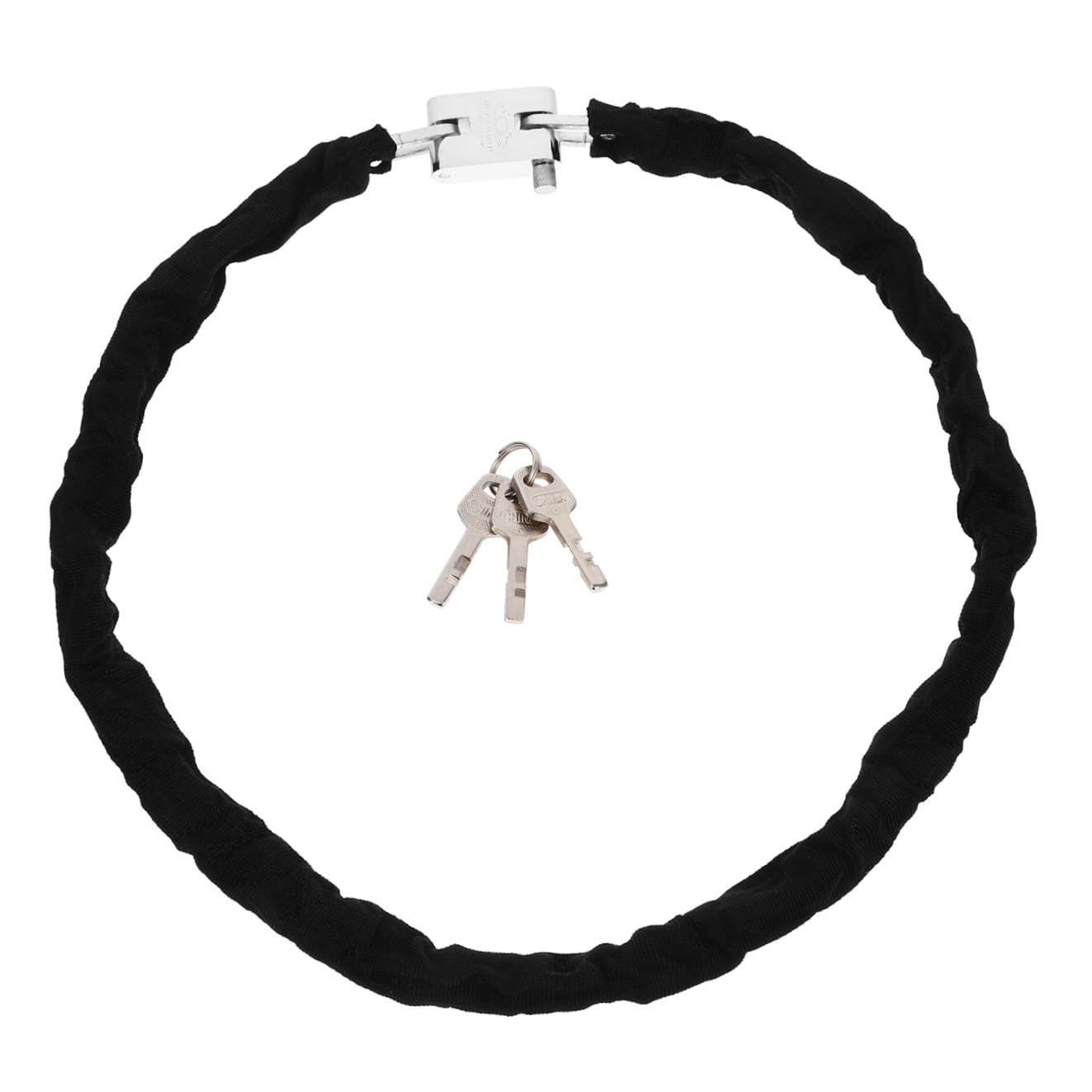 Lucchetto per Bicicletta a Catena 120cm in Acciaio Manganese Nero | Antifurto Leggero e Robusto, per Ciclismo e Uso All’aperto, Adatto a Griglie e Oggetti Preziosi