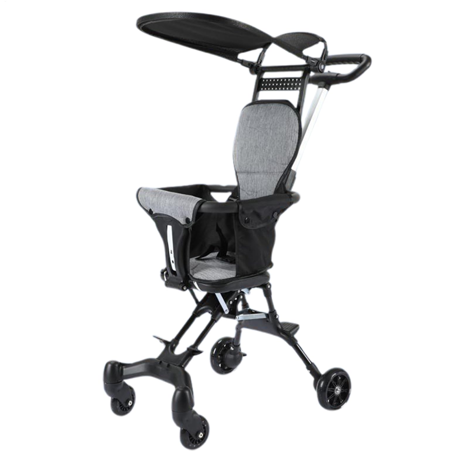 Kinderwagen für Kleinkinder, mit Himmel, Reisewagen | Zusammenklappbar, abnehmbarer Baldachin, bidirektionaler Sitz für kleine Kinder, geeignet für Flugzeuge zum Parken, SA