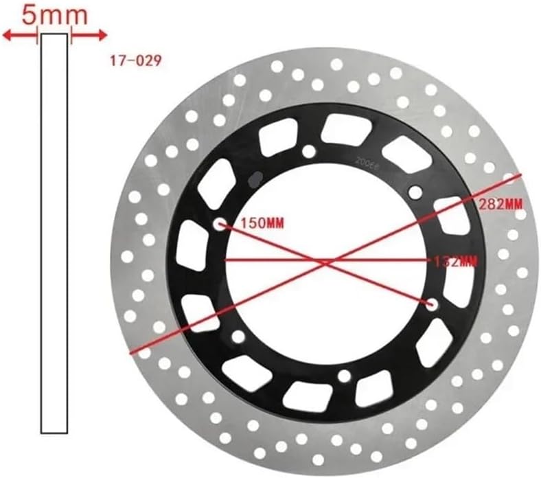 Motorcycle Front Brake Disc Rotor compatible with XT600E 1995-2004 XP500 TMAX 01-03 YMX1200 85-03 XV250 250 1995-2009