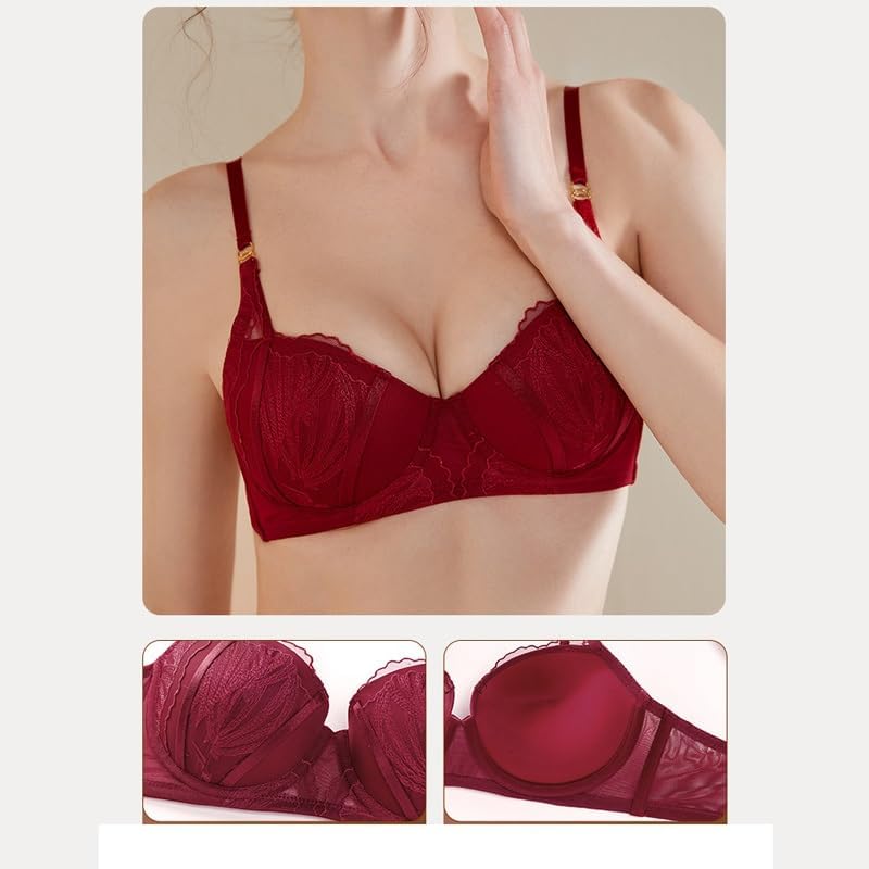 [エイチディーティーシーエスエム] プッシュアップセクシーなブラセット プッシュアップ女性の下着大きな胸は小さなブラジャー小さな胸を