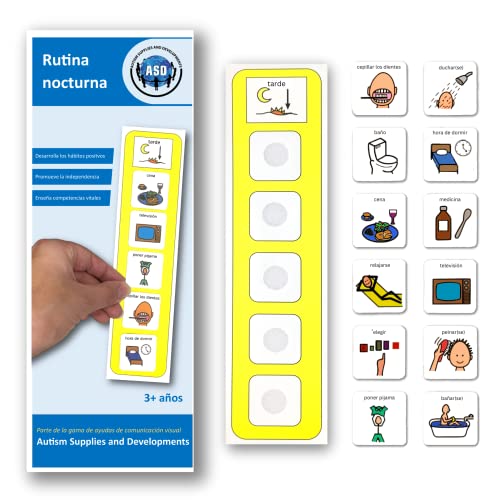 Rutina Nocturna – Panel Rutinas para una Noche Tranquila - Juguetes Autismo – CAA - Regalos...