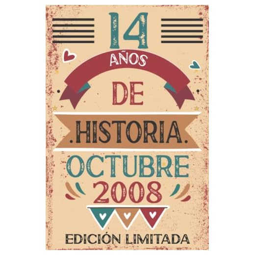 14 Años De Historia Octubre 2008: Libro de visitas, cuaderno, 110 páginas de felicitaciones, idea de regalo, regalo Para la esposa, novia, mujer, La madre