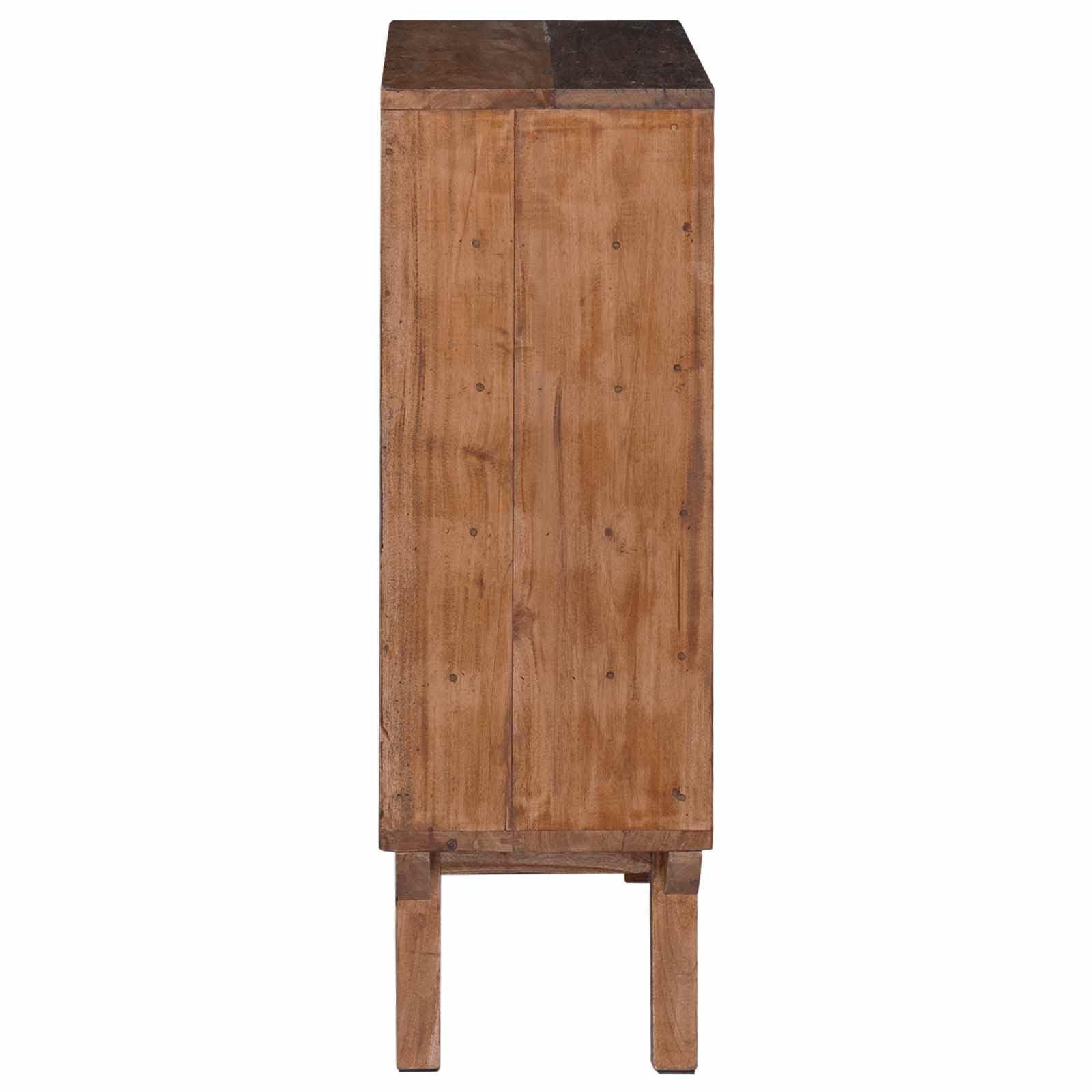 Portabottiglie in legno massiccio riciclato, 60 x 30 x 90 cm, stile rustico