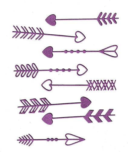 Miniatura 5 de 8 piezas de metal troqueladas de flecha de corazón de amor, troqueles de corte de encaje de amor, plantillas de molde para manualidades, plantillas