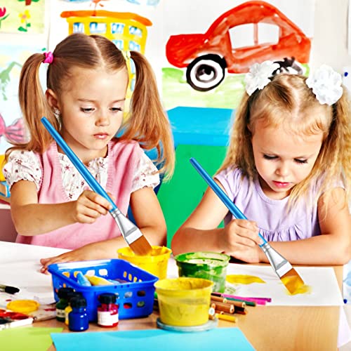 60 Pieces Flat Paint Brushes Bulk Acrylic Paint Brush Wide Paint Brushes Artist Paint Brush For Detail Painting Oil Watercolor Art Painting For Kids Adult (1 Inch) #TOP4