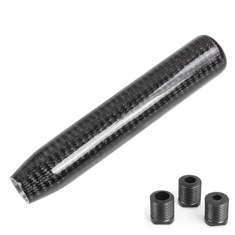 Manopla de Câmbio Alongada 180 mm em Fibra de Carbono muge racing com Núcleo de Alumínio e 3 Adaptadores