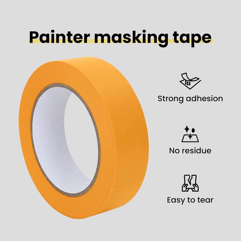 vidaXL Taśmy Maska Malarska 50 szt. Żółty 30mm x 50m Papier